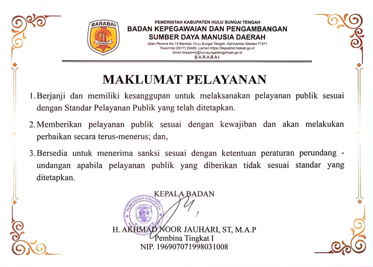 Maklumat Pelayanan